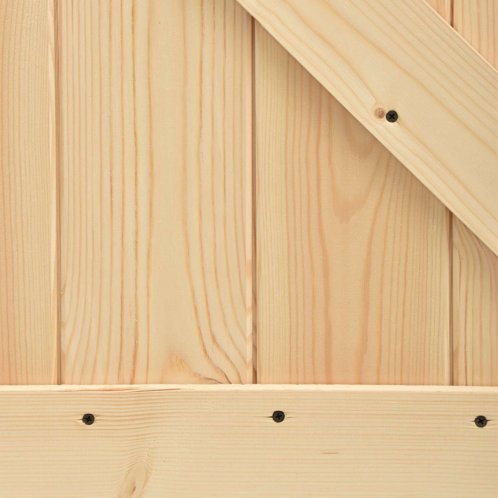 Schuifdeur Naturel en Zwart 85 x 210 cm Massief Grenenhout