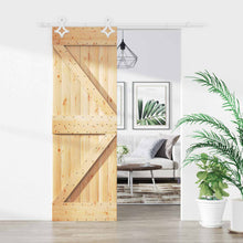 Schuifdeur Natuurlijk en Wit 70 x 210 cm Massief Grenenhout