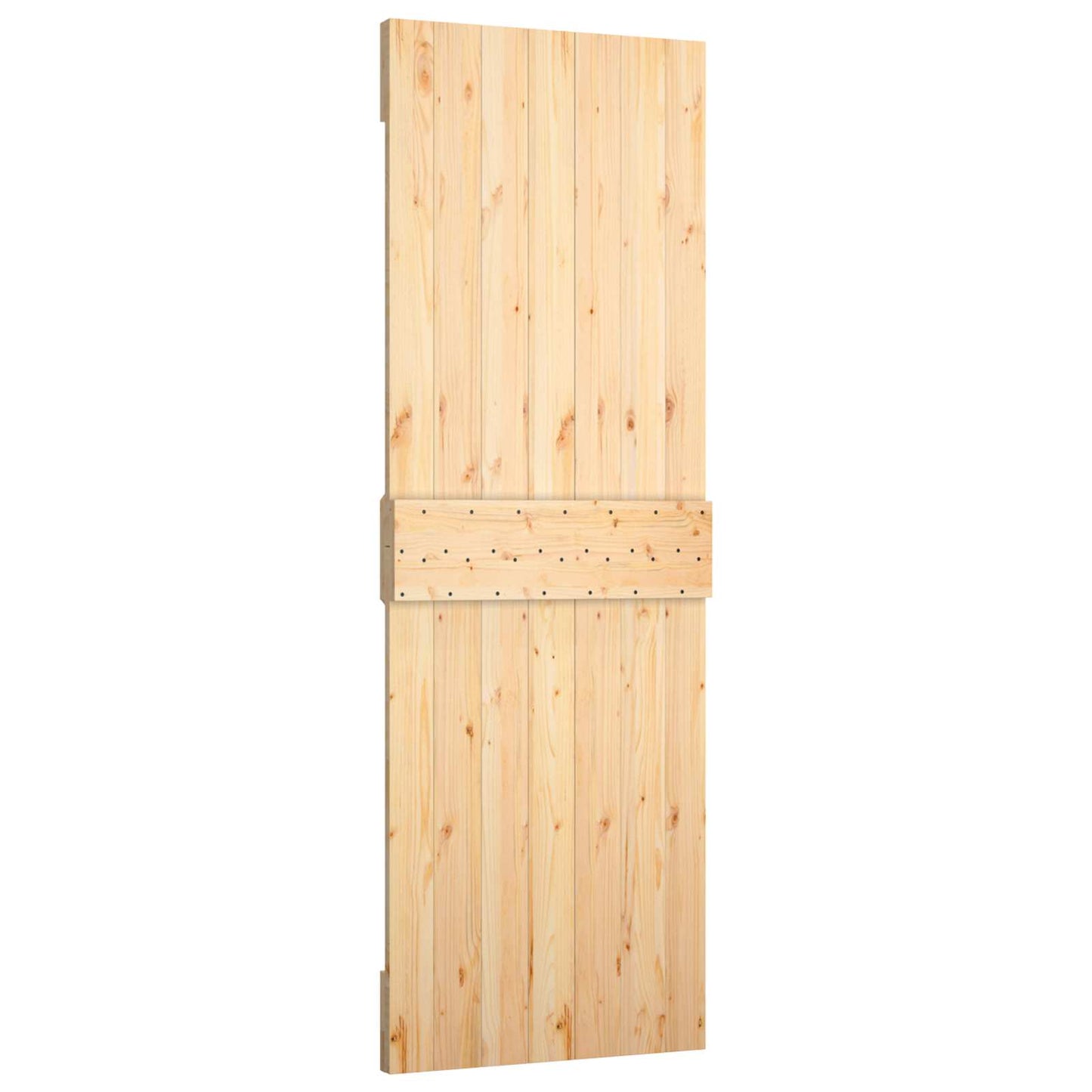 Schuifdeur Natuurlijk en Wit 70 x 210 cm Massief Grenenhout