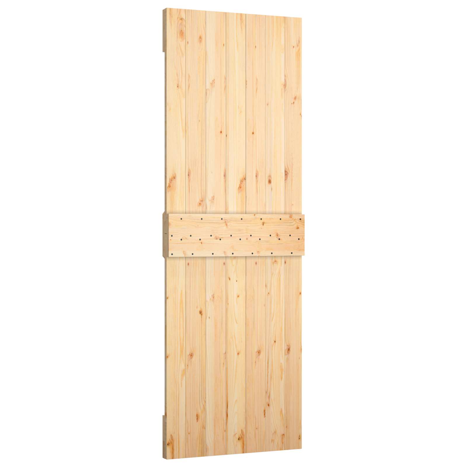 Schuifdeur Natuurlijk en Wit 70 x 210 cm Massief Grenenhout