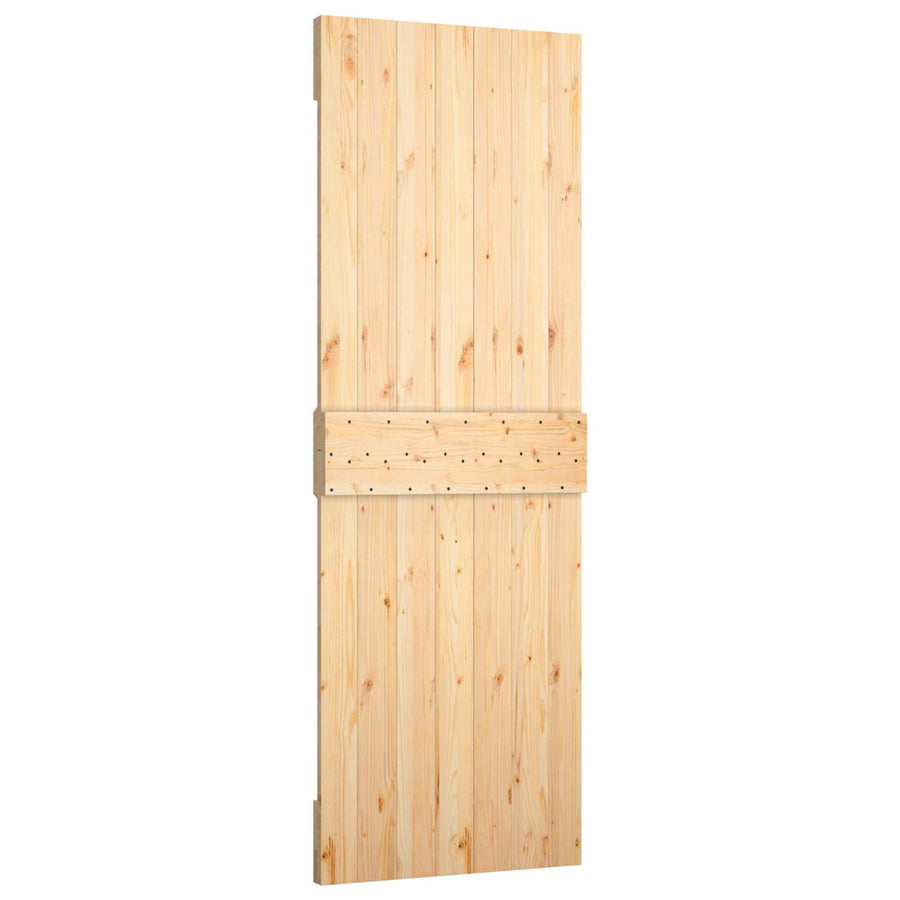 Schuifdeur Natuurlijk en Wit 70 x 210 cm Massief Grenenhout