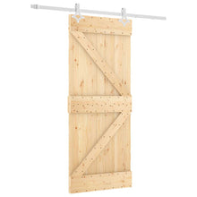 Schuifdeur Natuurlijk en Wit 85 x 210 cm Massief Grenenhout