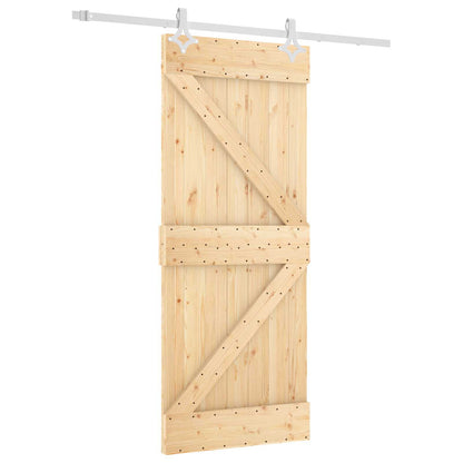 Schuifdeur Natuurlijk en Wit 85 x 210 cm Massief Grenenhout