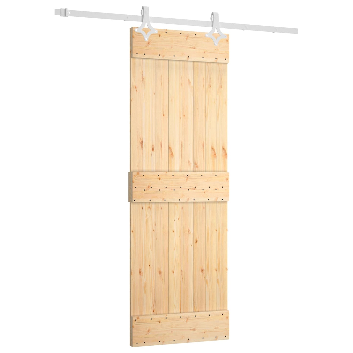 Schuifdeur Natuurlijk en Wit 70 x 210 cm Massief Grenenhout