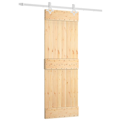 Schuifdeur Natuurlijk en Wit 70 x 210 cm Massief Grenenhout