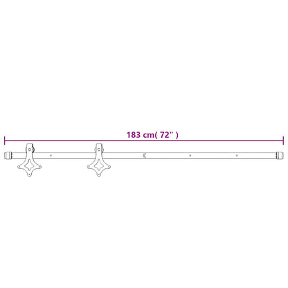 Schuifdeur Natuurlijk en Wit 70 x 210 cm Massief Grenenhout