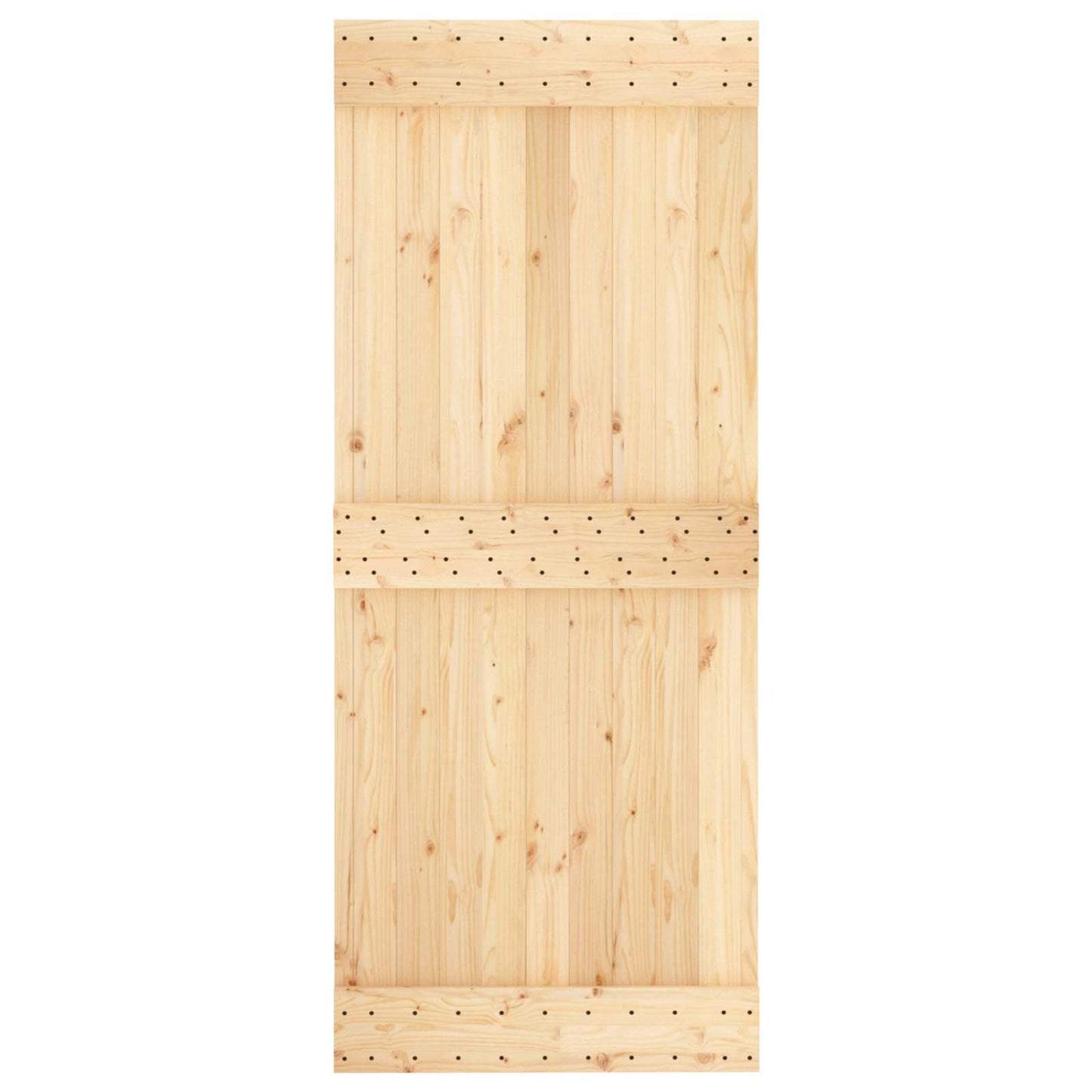 Schuifdeur Natuurlijk en Wit 85 x 210 cm Massief Grenenhout