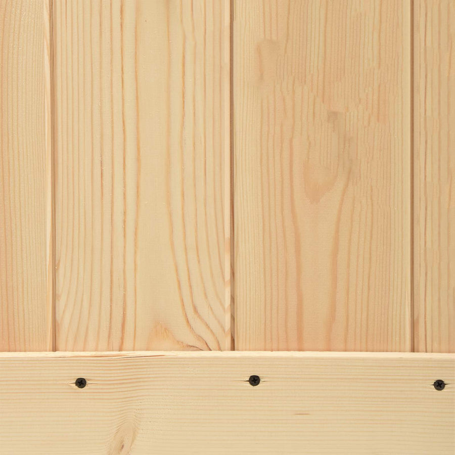 Schuifdeur Natuurlijk en Wit 90 x 210 cm Massief Grenenhout