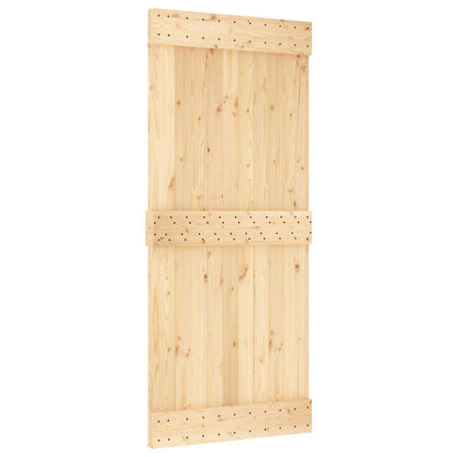 Schuifdeur Natuurlijk en Wit 90 x 210 cm Massief Grenenhout