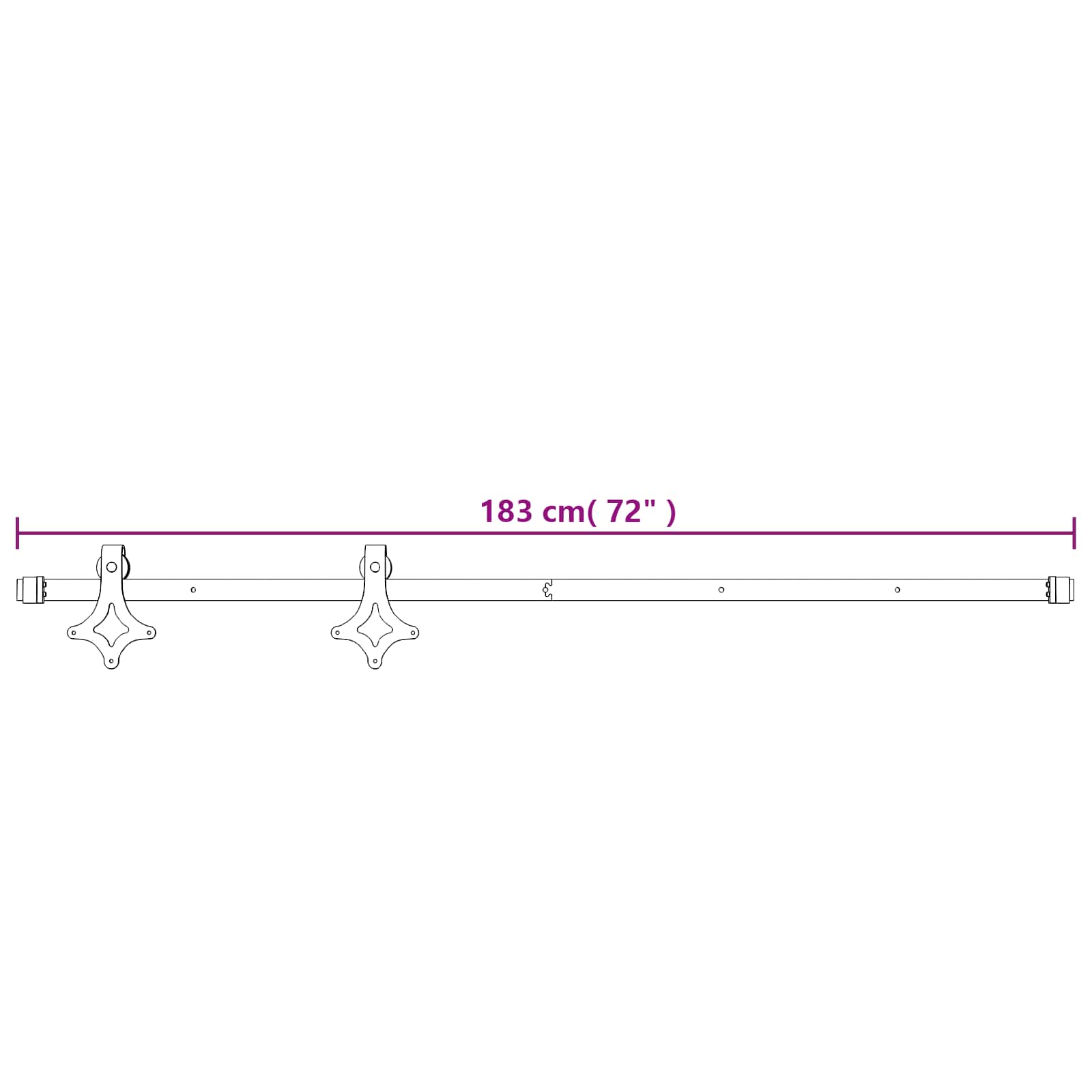 Schuifdeur Natuurlijk en Wit 90 x 210 cm Massief Grenenhout