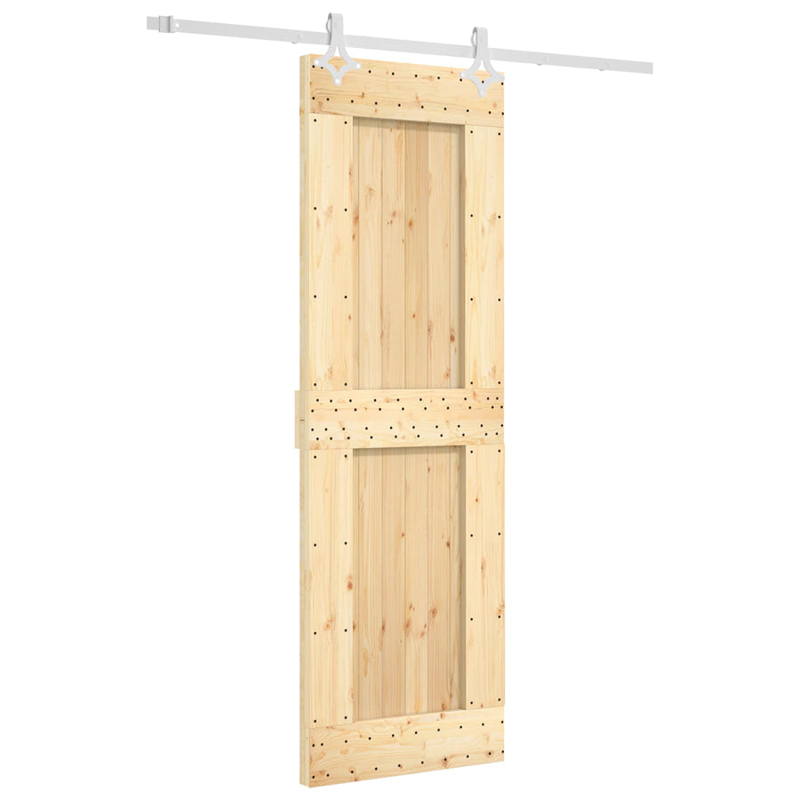 Schuifdeur Natuurlijk en Wit 70 x 210 cm Massief Grenenhout