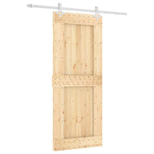 Schuifdeur Natuurlijk en Wit 85 x 210 cm Massief Grenenhout