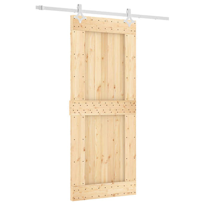 Schuifdeur Natuurlijk en Wit 85 x 210 cm Massief Grenenhout