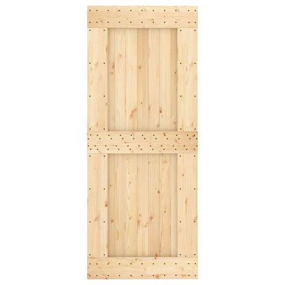 Schuifdeur Natuurlijk en Wit 85 x 210 cm Massief Grenenhout