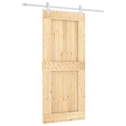 Schuifdeur Natuurlijk en Wit 90 x 210 cm Massief Grenenhout
