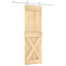 Schuifdeur Natuurlijk en Wit 70 x 210 cm Massief Grenenhout