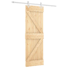Schuifdeur Natuurlijk en Wit 70 x 210 cm Massief Grenenhout