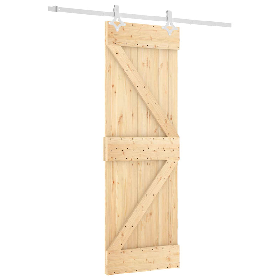 Schuifdeur Natuurlijk en Wit 70 x 210 cm Massief Grenenhout