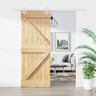 Schuifdeur massief grenenhout 200x5.5x210 cm