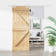 Schuifdeur Natuurlijk en Wit 85 x 210 cm Massief Grenenhout