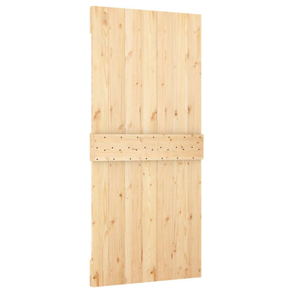 Schuifdeur Natuurlijk en Wit 90 x 210 cm Massief grenenhout