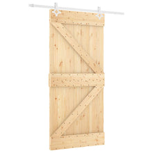 Schuifdeur Natuurlijk en Wit 100 x 210 cm Massief grenenhout