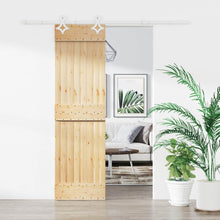 Schuifdeur Natuurlijk en Wit 70 x 210 cm Massief Grenenhout