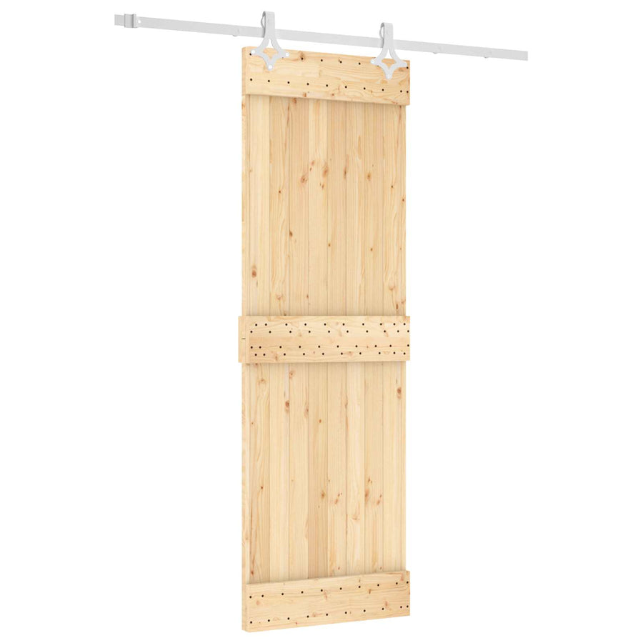 Schuifdeur Natuurlijk en Wit 70 x 210 cm Massief Grenenhout