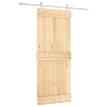 Schuifdeur Natuurlijk en Wit 85 x 210 cm Massief Grenenhout