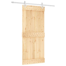Schuifdeur Natuurlijk en Wit 90 x 210 cm Massief Grenenhout
