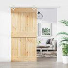 Schuifdeur massief grenenhout 100 x 210 cm