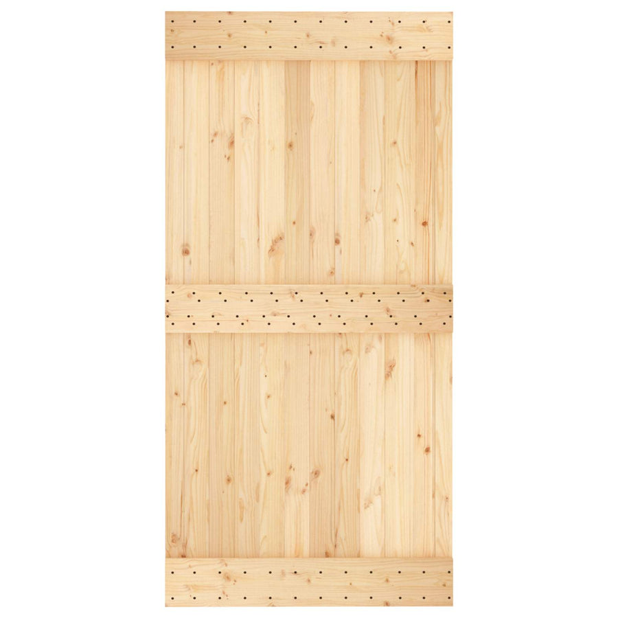 Schuifdeur Natuurlijk en Wit 100 x 210 cm Massief Grenenhout