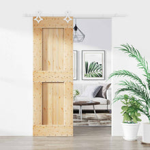Schuifdeur Natuurlijk en Wit 70 x 210 cm Massief Grenenhout