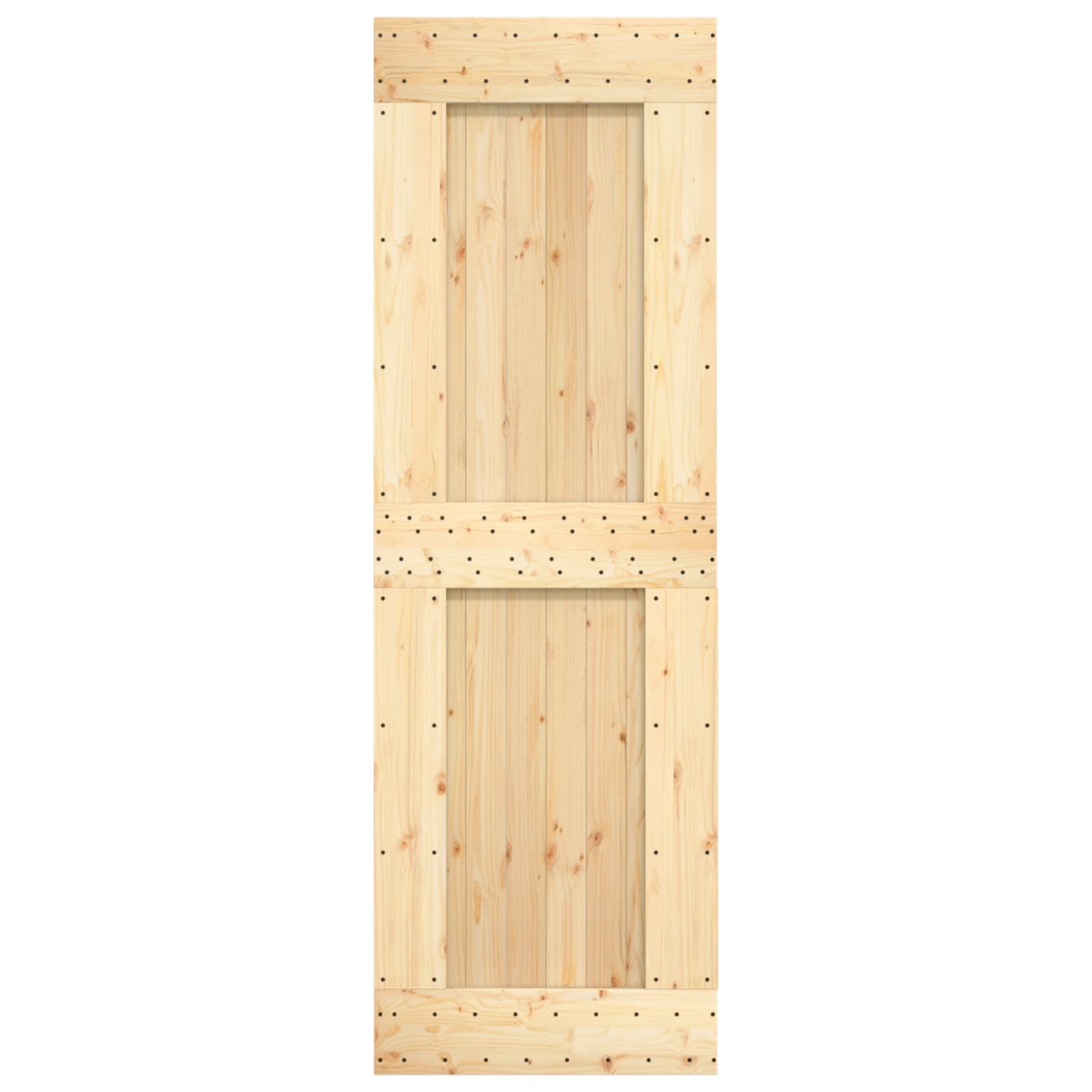 Schuifdeur Natuurlijk en Wit 70 x 210 cm Massief Grenenhout