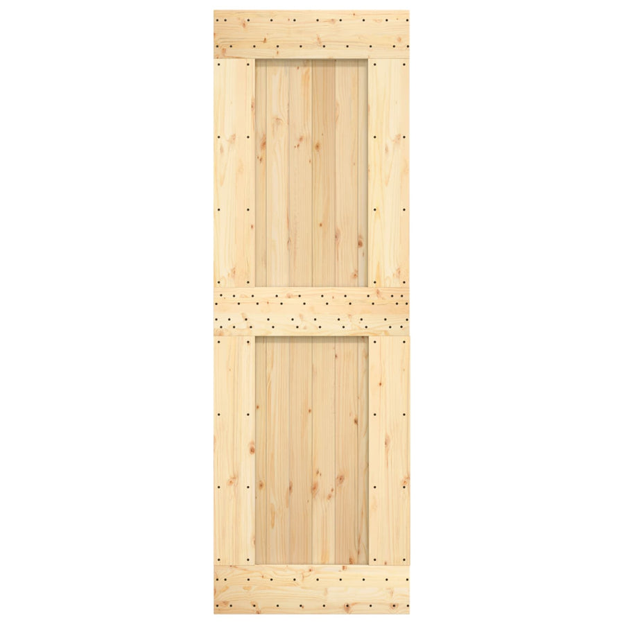 Schuifdeur Natuurlijk en Wit 70 x 210 cm Massief Grenenhout
