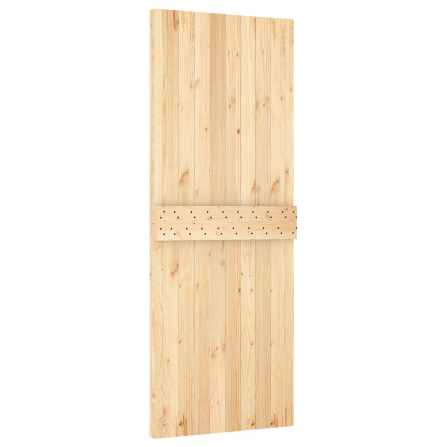 Schuifdeur Natuurlijk en Wit 85 x 210 cm Massief Grenenhout