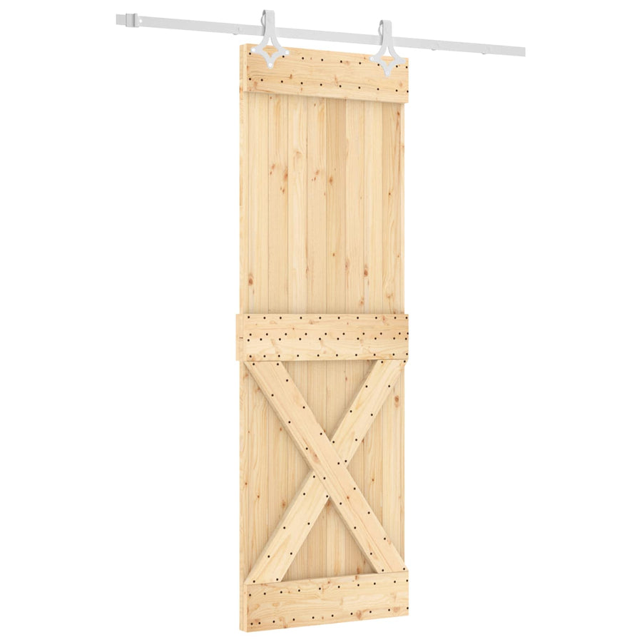 Schuifdeur Natuurlijk en Wit 70 x 210 cm Massief Grenenhout