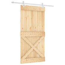 Schuifdeur Natuurlijk en Wit 100 x 210 cm Massief Grenenhout