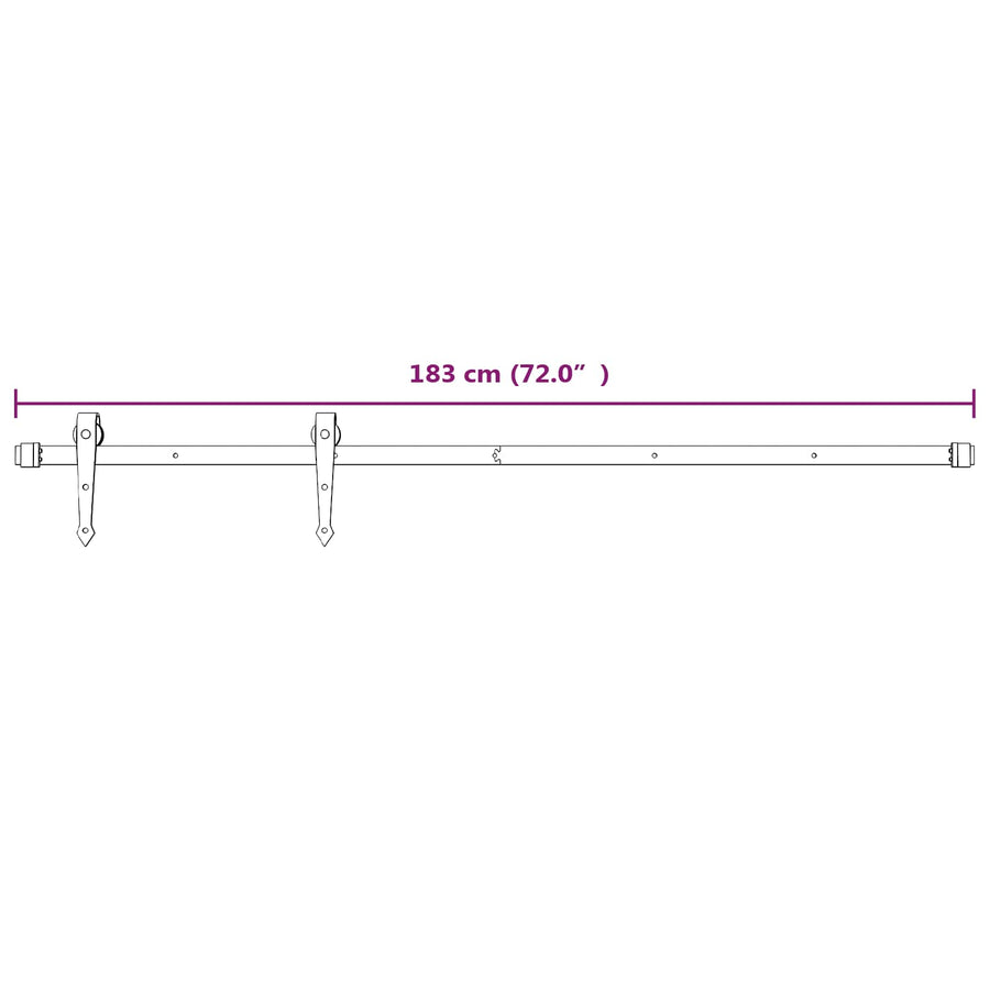 Schuifdeur Natuurlijk en Wit 85 x 210 cm Massief Grenenhout
