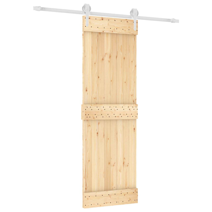 Schuifdeur Natuurlijk en Wit 70 x 210 cm Massief Grenenhout