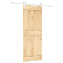 Schuifdeur Natuurlijk en Wit 80 x 210 cm Massief Grenenhout