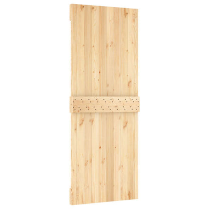 Schuifdeur Natuurlijk en Wit 80 x 210 cm Massief Grenenhout