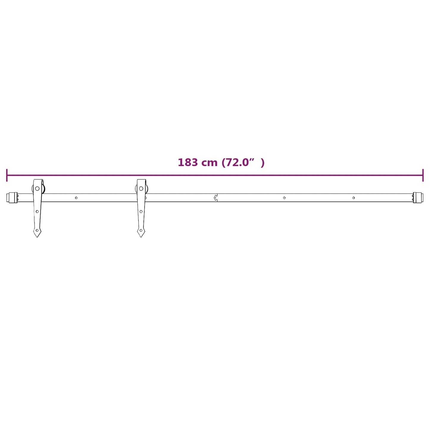 Schuifdeur Natuurlijk en Wit 80 x 210 cm Massief Grenenhout