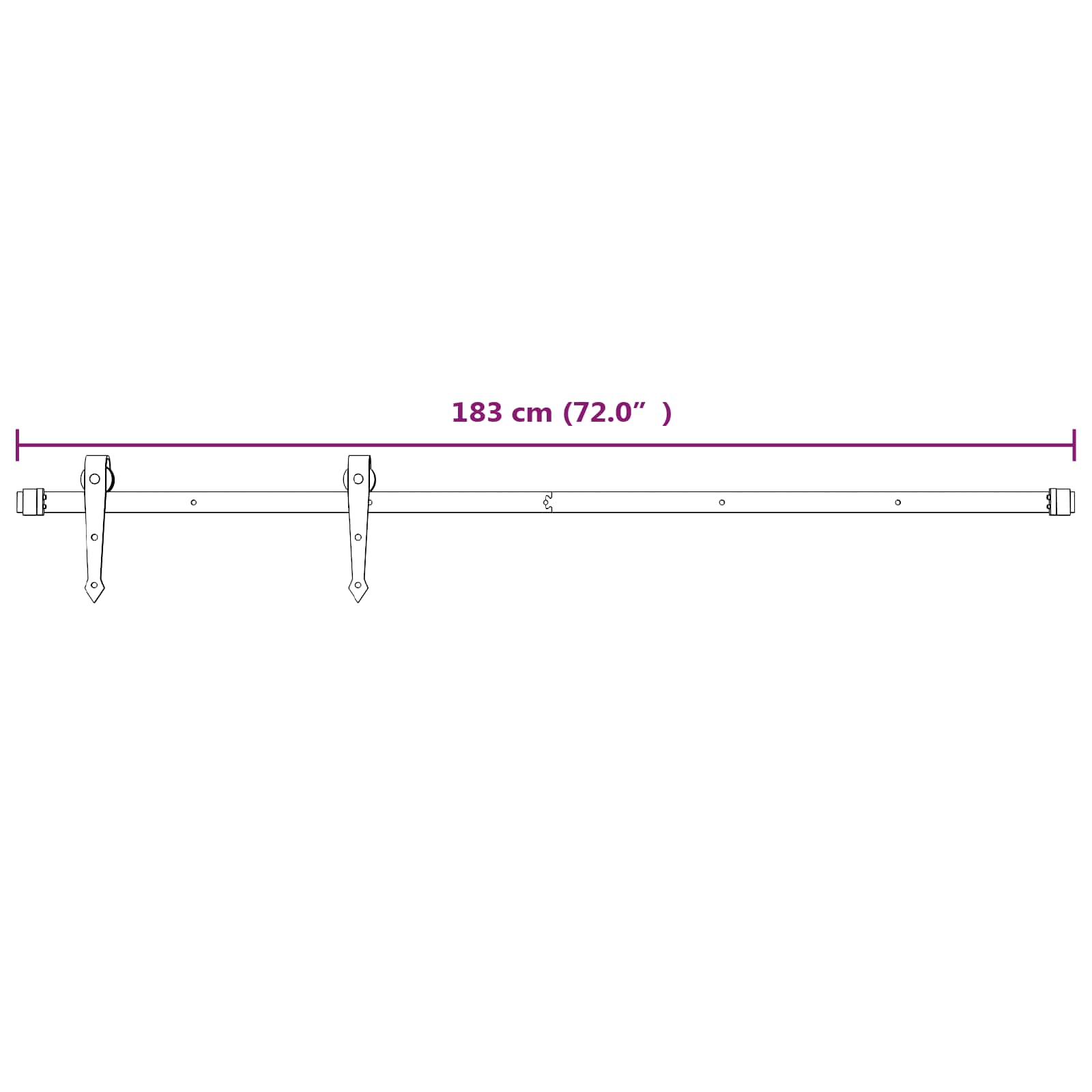 Schuifdeur Natuurlijk en Wit 80 x 210 cm Massief Grenenhout