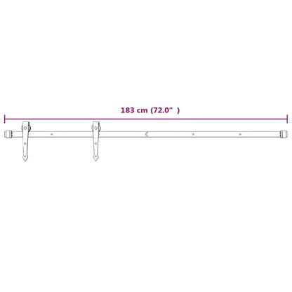 Schuifdeur Natuurlijk en Wit 80 x 210 cm Massief Grenenhout