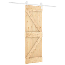 Schuifdeur Natuurlijk en Wit 70 x 210 cm Massief Grenenhout