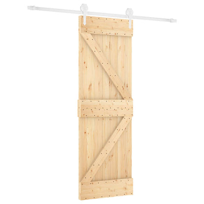 Schuifdeur Natuurlijk en Wit 70 x 210 cm Massief Grenenhout