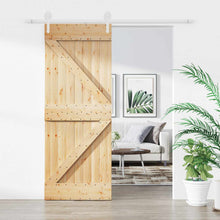 Schuifdeur Natuurlijk en Wit 85 x 210 cm Massief Grenenhout