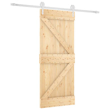 Schuifdeur Natuurlijk en Wit 85 x 210 cm Massief Grenenhout