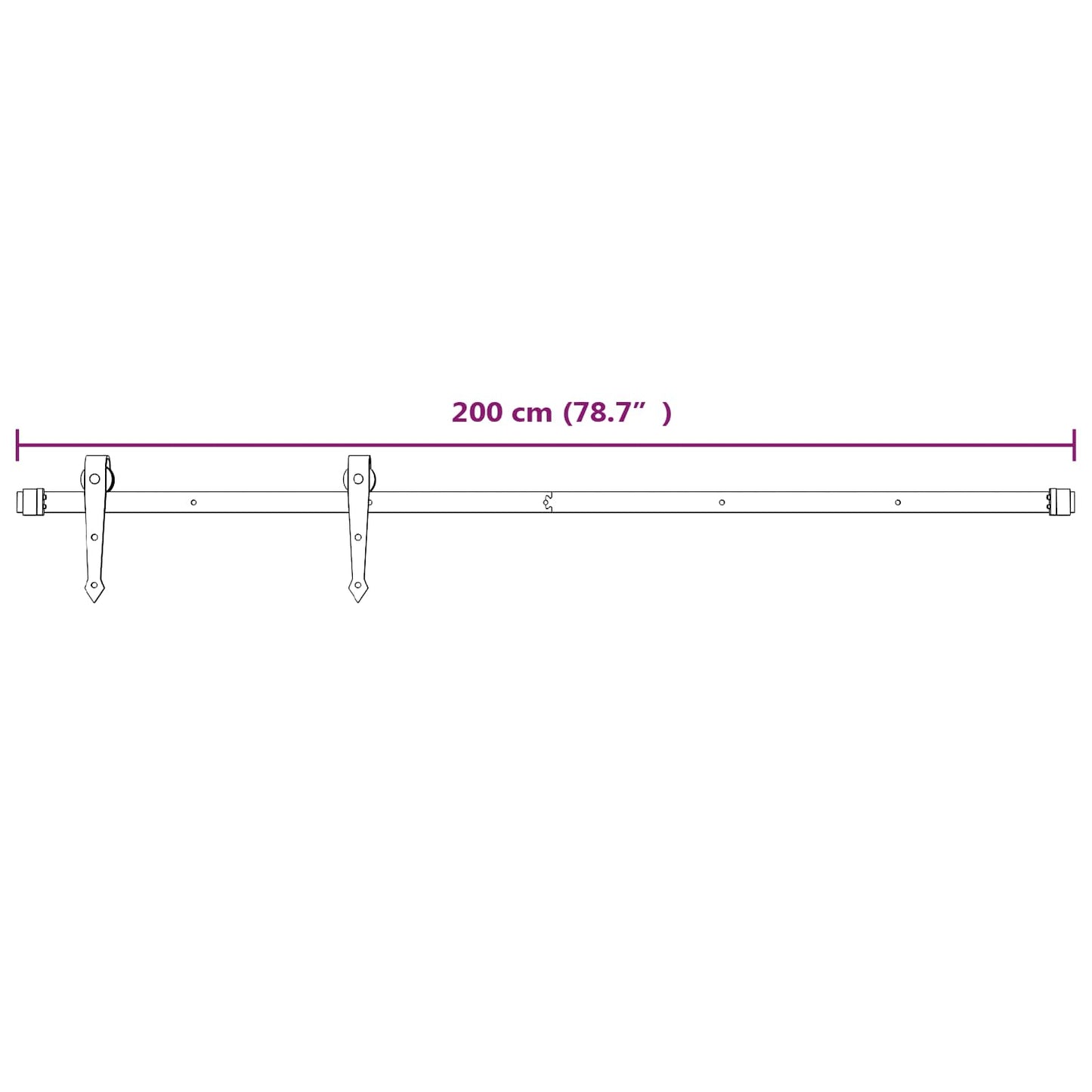 Schuifdeur Natuurlijk en Wit 95 x 210 cm Massief Grenenhout